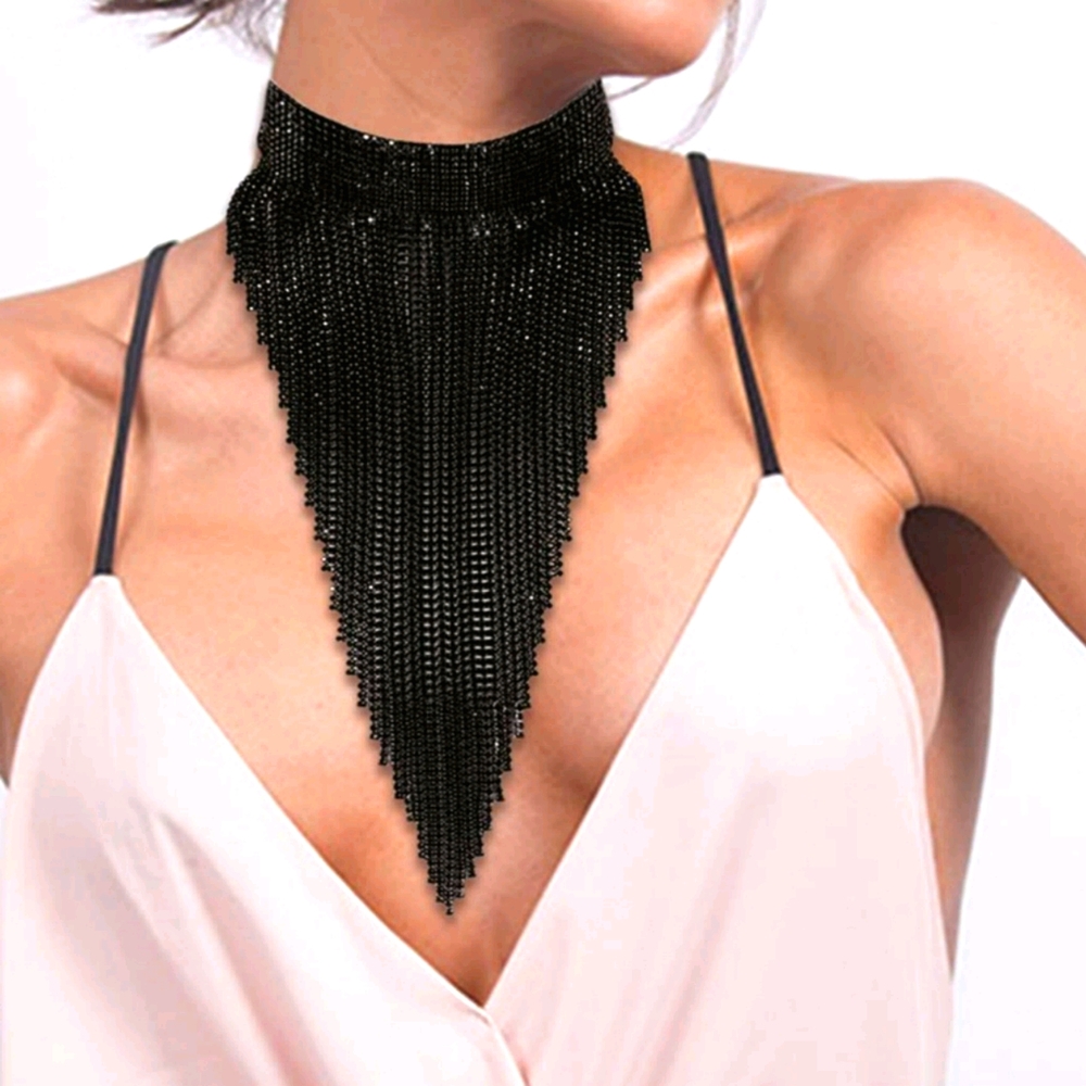 Rhinestone Statement Choker - image 1